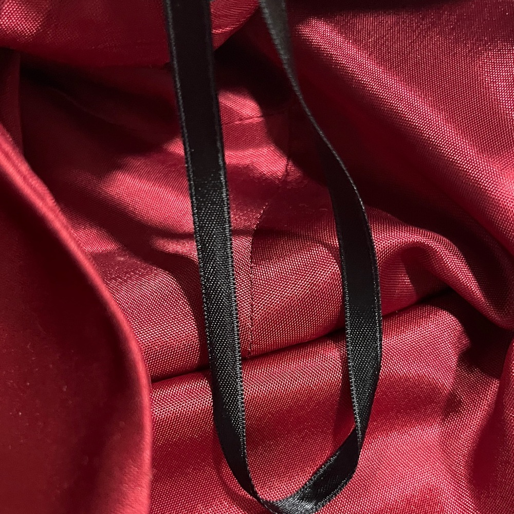 Vie by Victoria Royal Chic Burgundy Reversible Satin Blouse VTG USA RARE SZ 16 - Picture 15 of 15